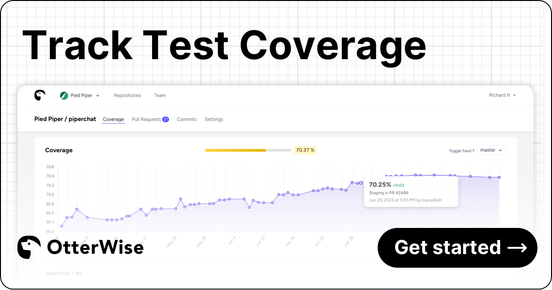 OtterWise Code Coverage tracking